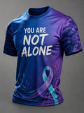 Men’s Suicide Prevention Awareness Printed T-Shirt