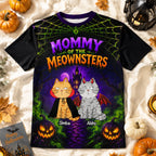 Spooky Cat Mom - Personalized Shirt - Halloween Gift For Cat Moms, Wife