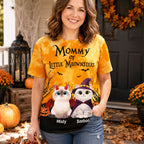 Halloween Theme Mommy Daddy Of The Meownsters Cats - Personalized Shirt - Halloween Gift For Cat Lovers