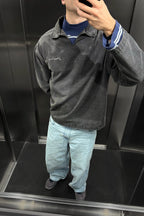 JETGRAY "THREADS" DENIM POLO