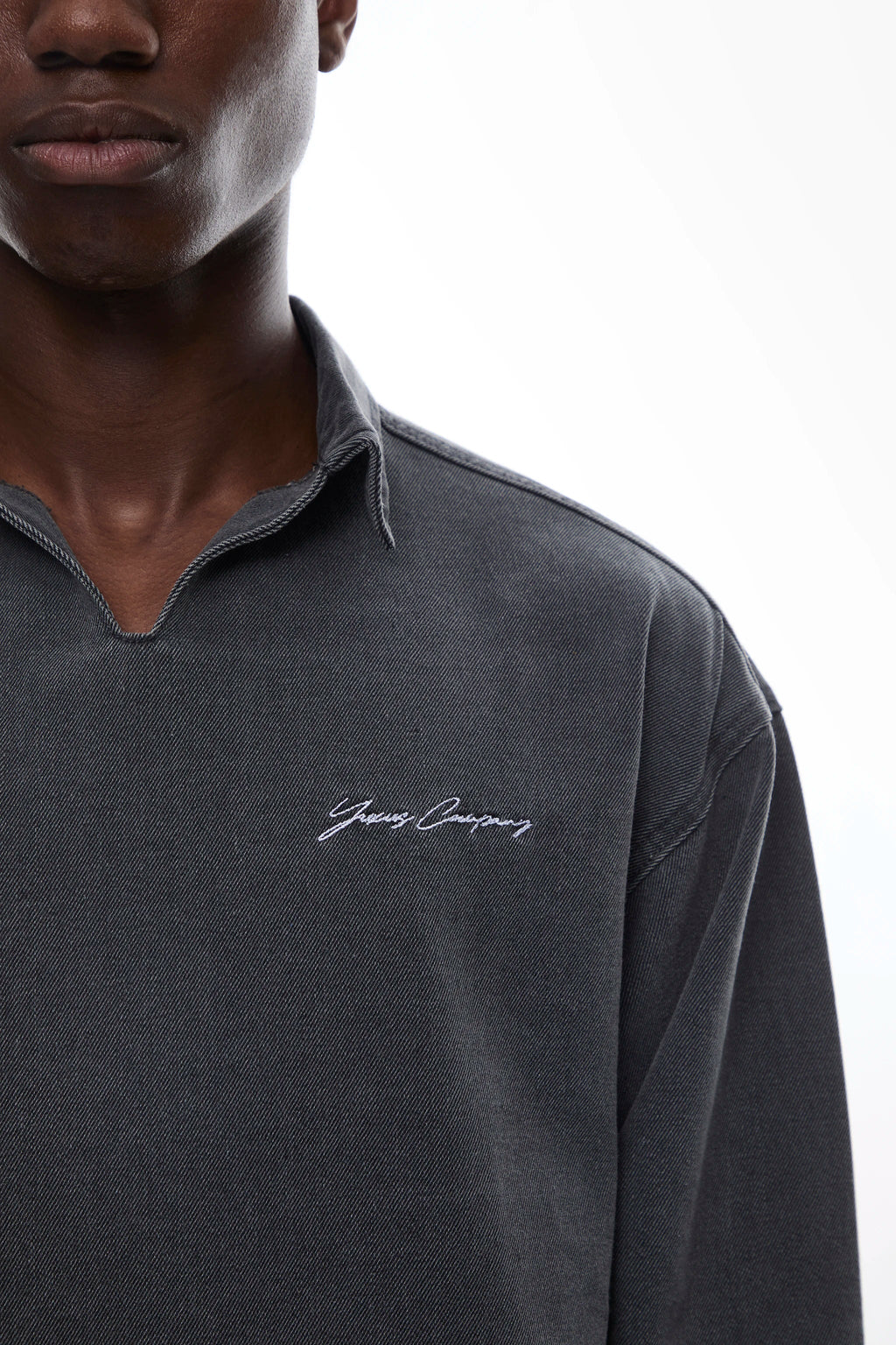 JETGRAY "THREADS" DENIM POLO