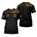 We The People 250 Years Golf Ball Pattern Black Golf Shirt, 4th Of July Patriotic Golf Shirts For Men