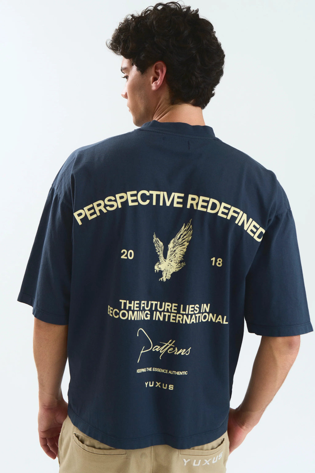 BEETLE "PATTERNS" T-SHIRT NAVY BLUE