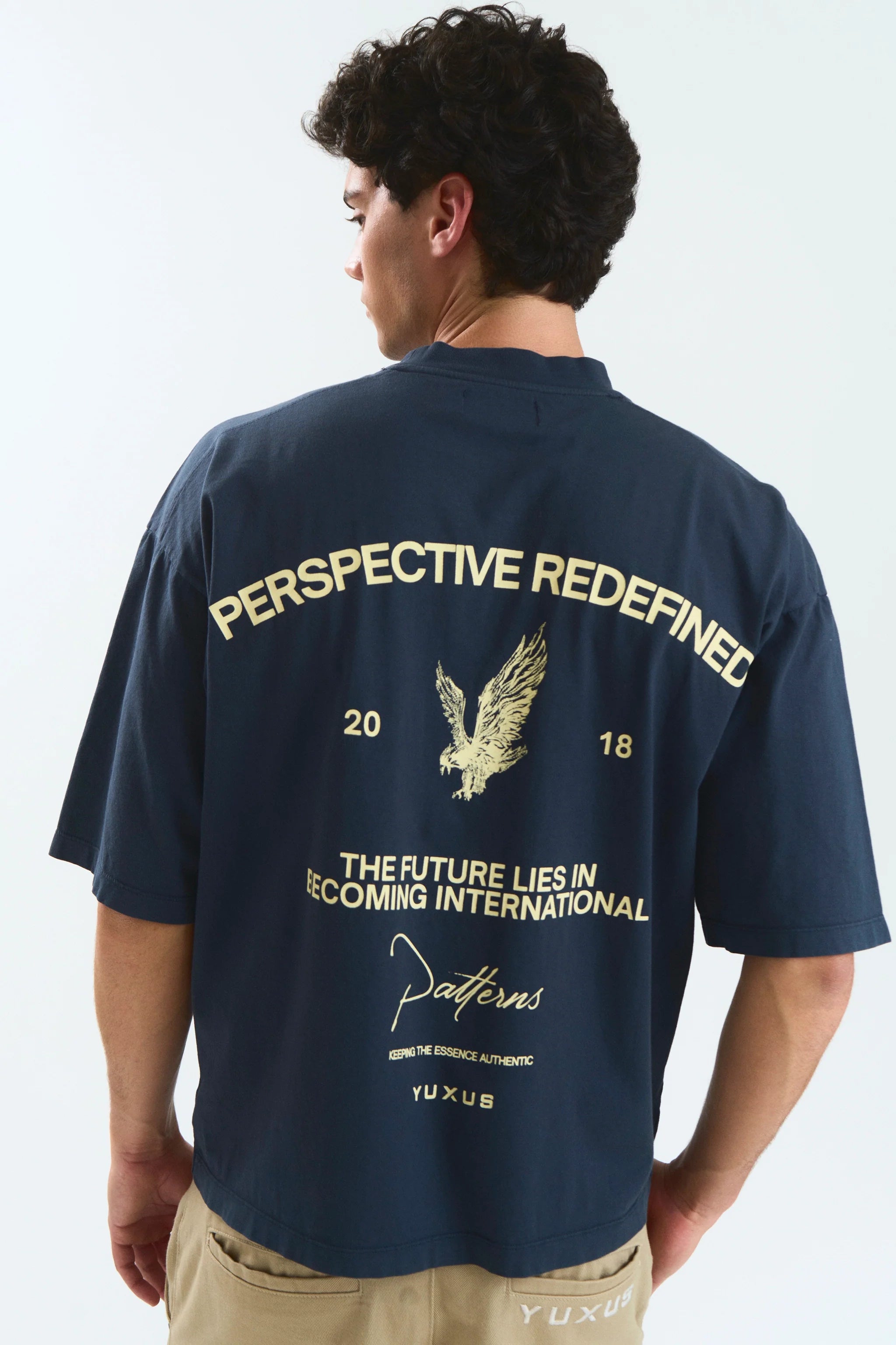 BEETLE "PATTERNS" T-SHIRT NAVY BLUE