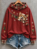 Ladies' Christmas Pattern Hoodie