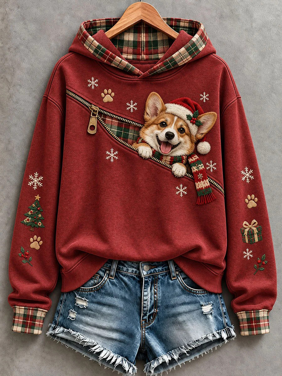 Ladies' Christmas Pattern Hoodie