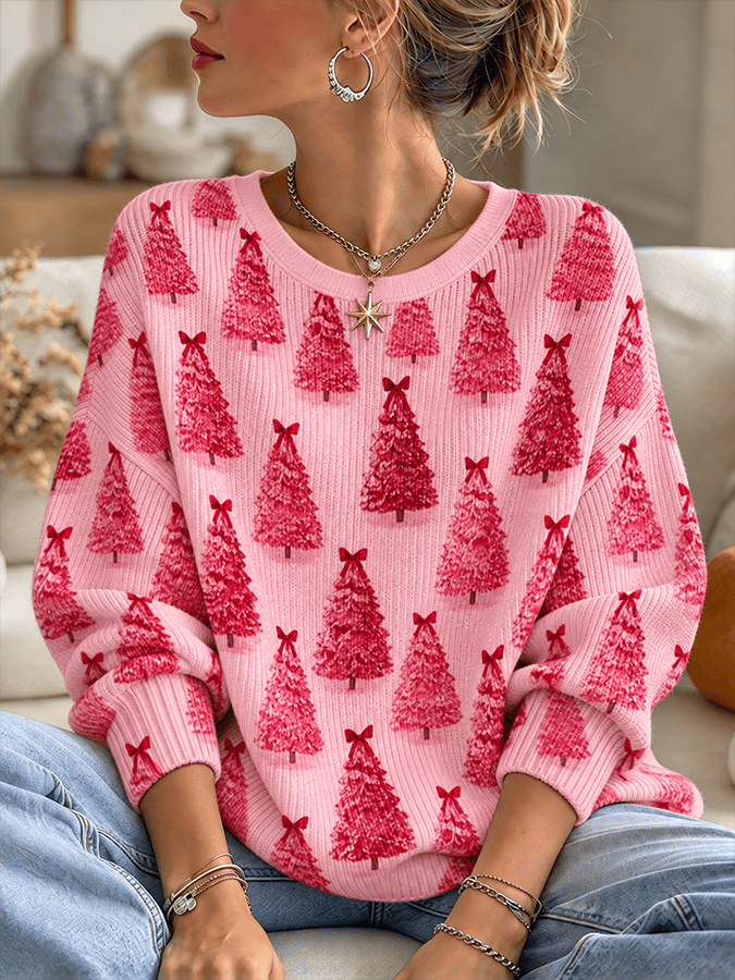 Women's Casual Print Knit Top