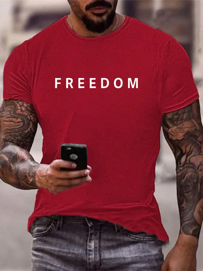 Freedom  Pattern100% Cotton T-Shirt
