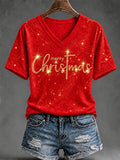 Women's Casual Christmas Print Top