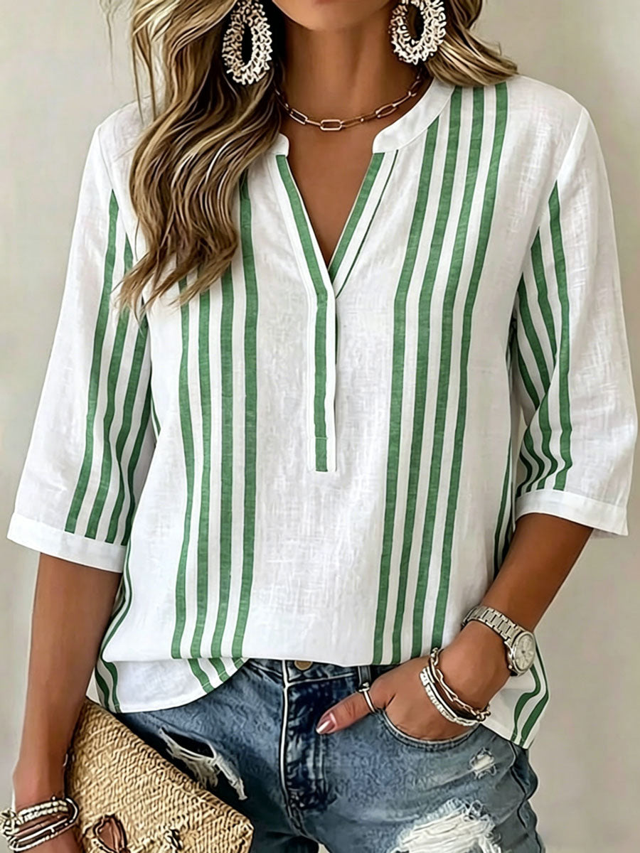 Women'S Casual Cotton Linen Top
