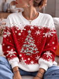 Damen-Sweatshirt mit Weihnachtsprint