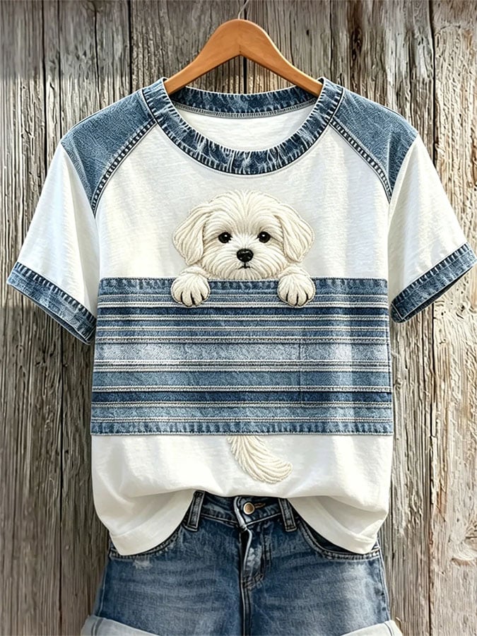 Women's Casual Print Short-Sleeve T-Shirt