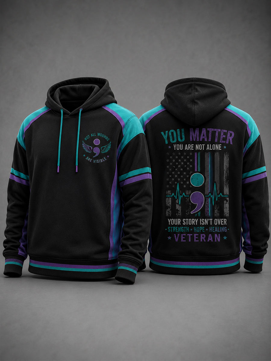 Suicide Prevention Awareness Mental Health Printed Hoodie