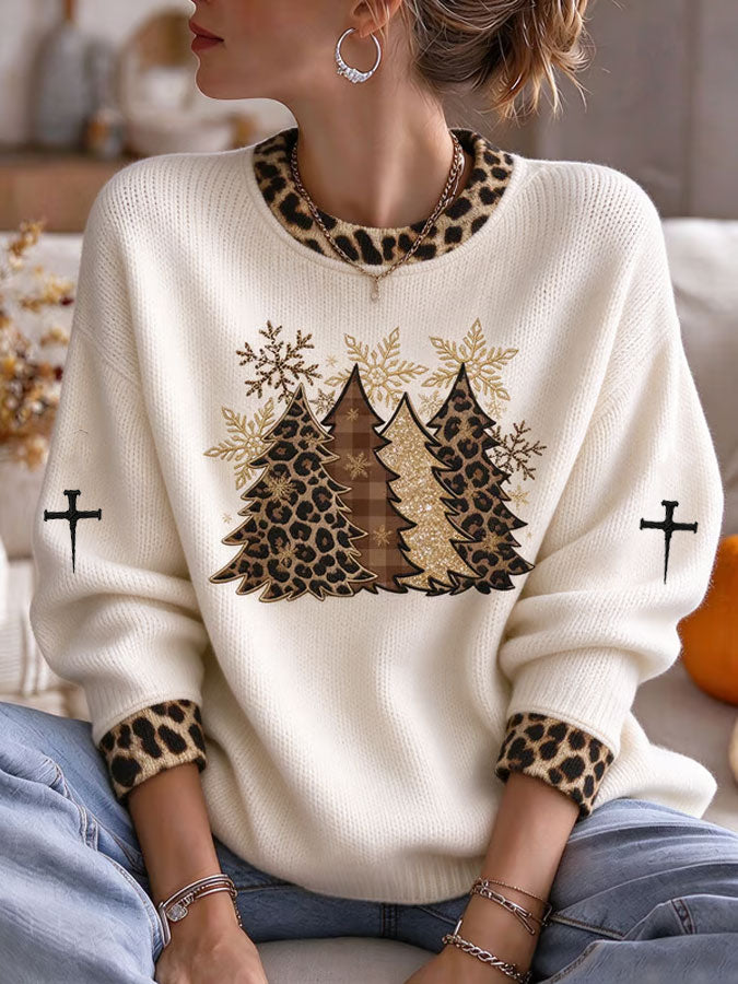 Women's Christmas Print Hooded Sweater