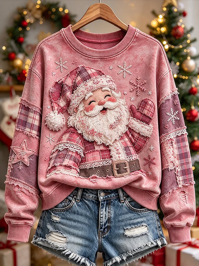 Damen-Sweatshirt mit Weihnachtsmotiven