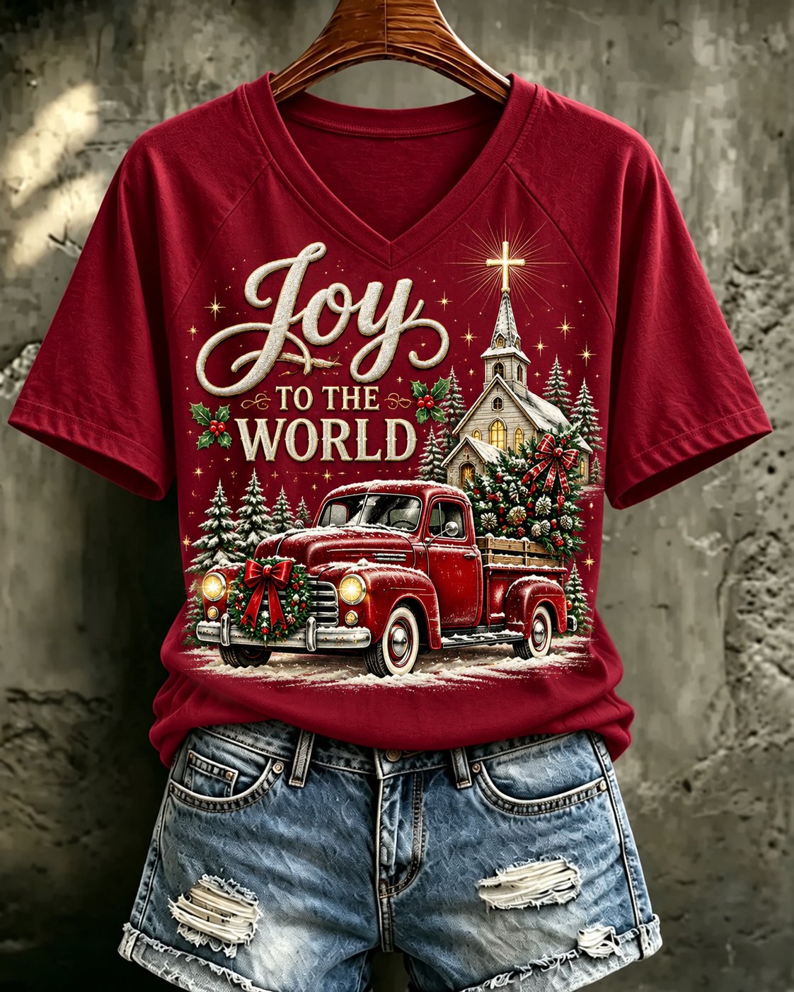 Women's Christmas Faith Graphic Print T‑Shirt