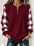 Women'S Casual Color-Block Sweatshirt