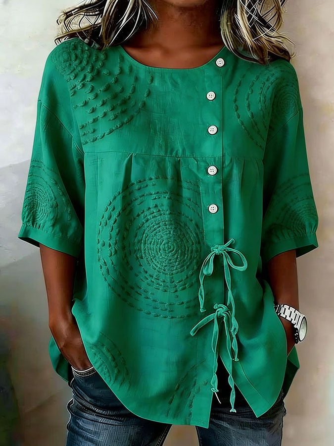 Women'S Plant Flower Art Casual Short Sleeved Shirt