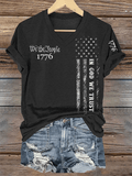 Women's In God We Trust We The People 1776 Short-sleeved T-shirt