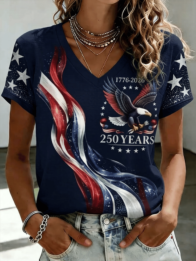 Women's U.S. 250th Anniversary Short-Sleeve Printed T-Shirt