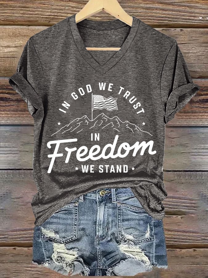 Women's In God We Trust Printed T-shirt