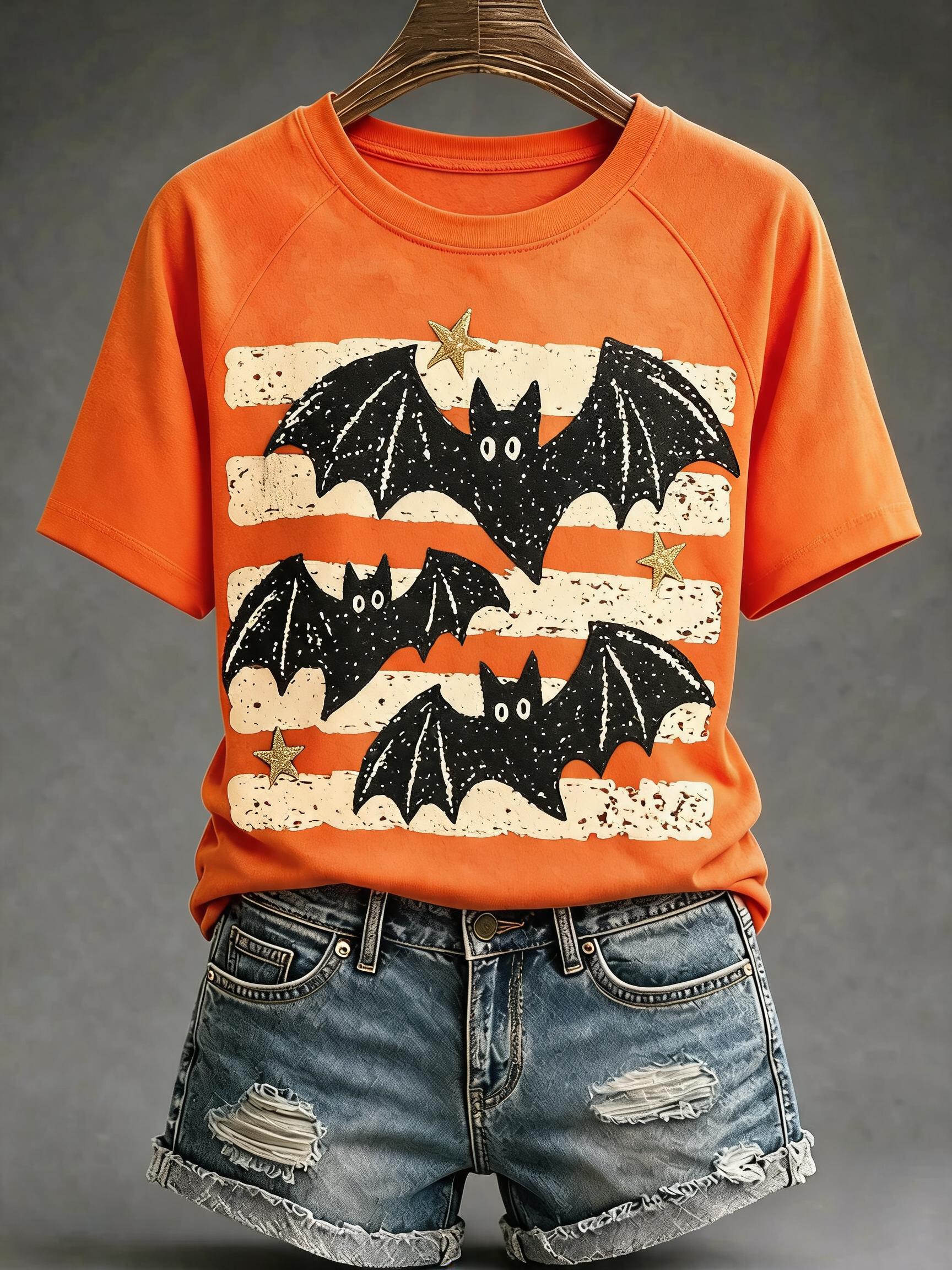 Women'S Fall Batwing Cotton T-Shirts