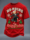 Lässiges Herren-T-Shirt mit Weihnachtsmotiv