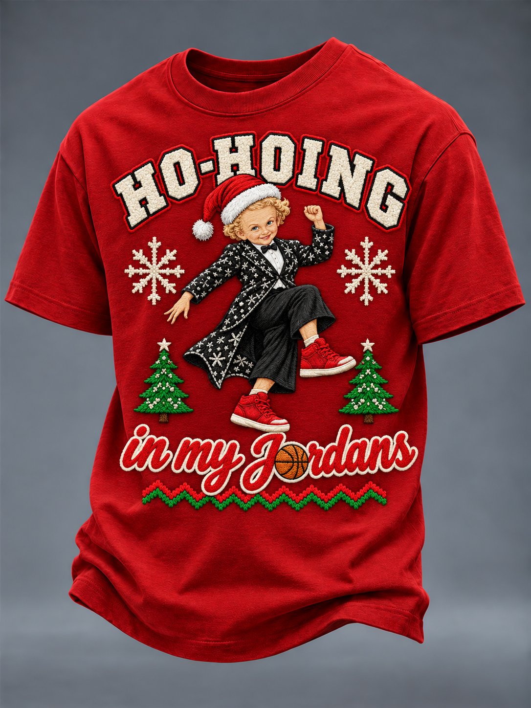 Lässiges Herren-T-Shirt mit Weihnachtsmotiv