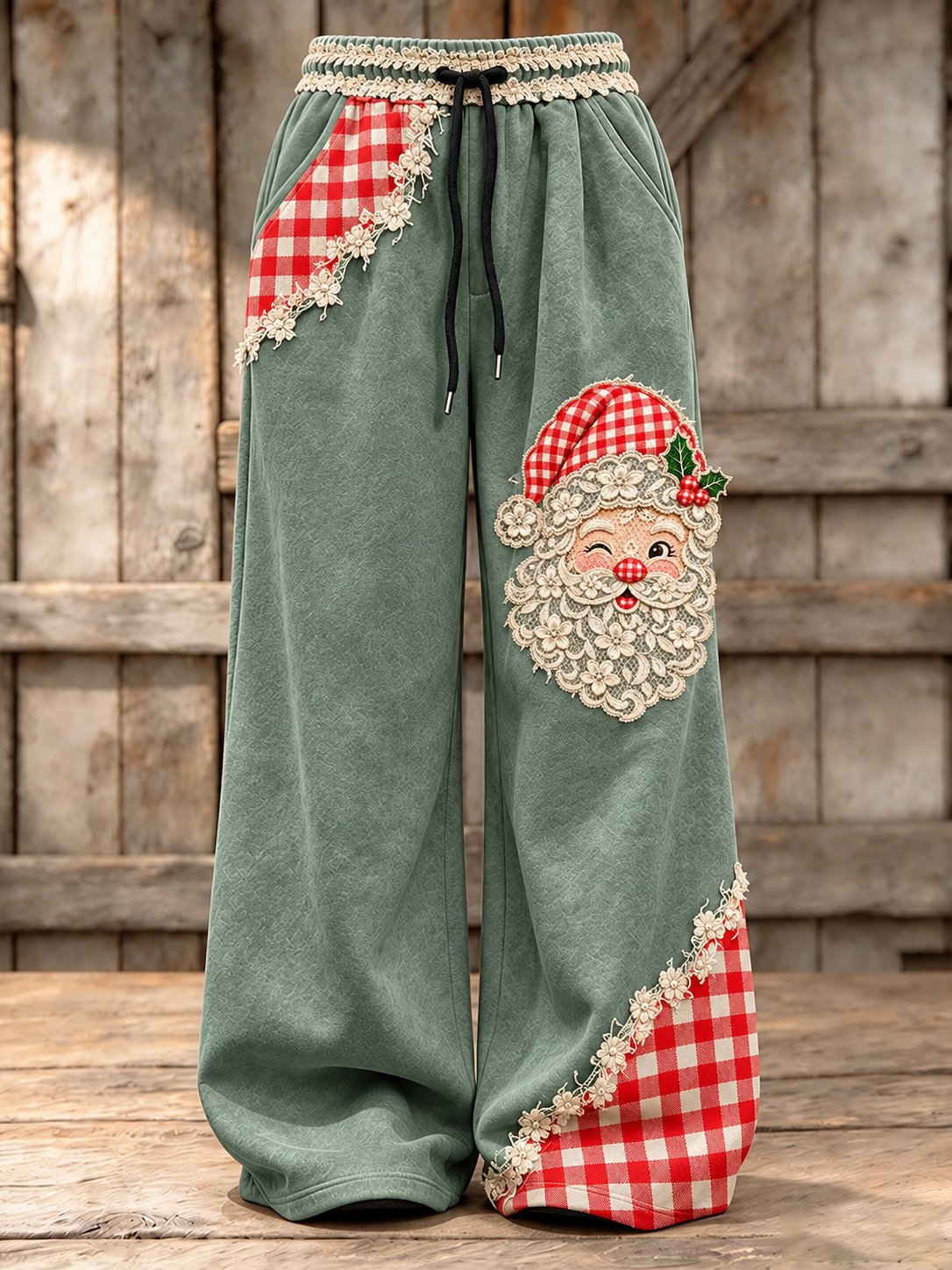 Women's Christmas-themed printed casual pants