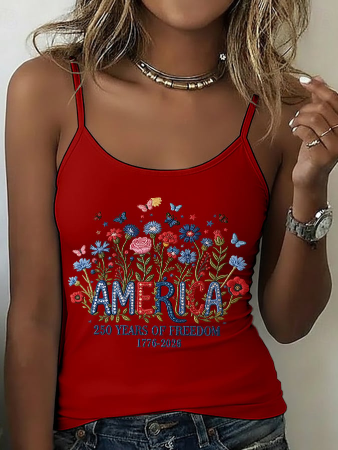 Women's casual retro American 250th Camisole