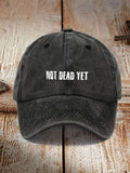 Not Dead Yet Pattern Washed And Distressed Hats