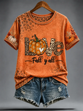Women's Fall Printed short-sleeved T-shirt
