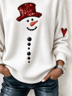 Damen-Freizeit-Sweatshirt mit Print