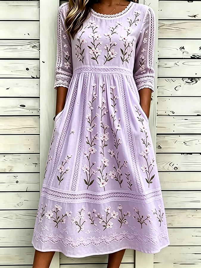 Women's floral printed casual dress