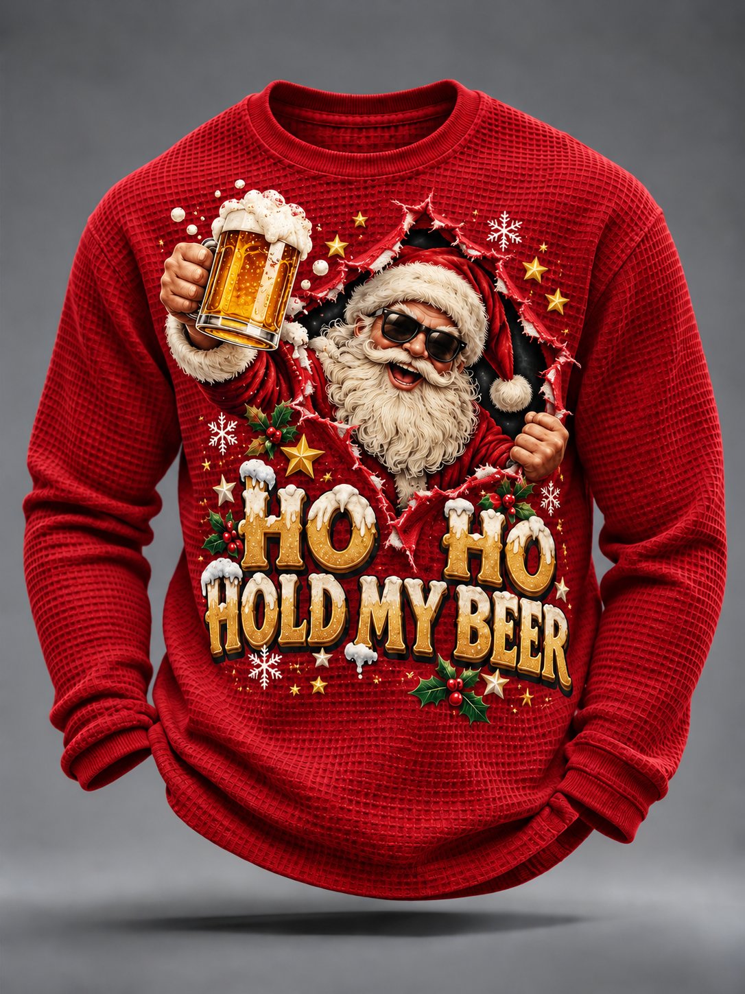 Men's Casual Christmas Print Top