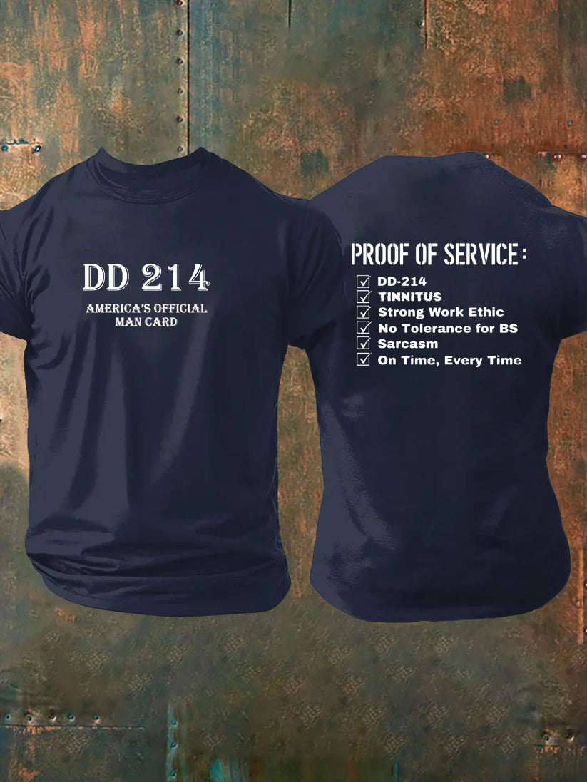 DD214 Proof Of Service Pattern100% Cotton T-Shirt