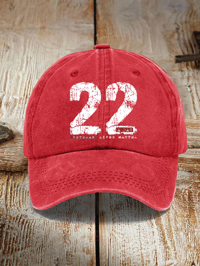 22 A Day veteran lives matter unisex vintage hat