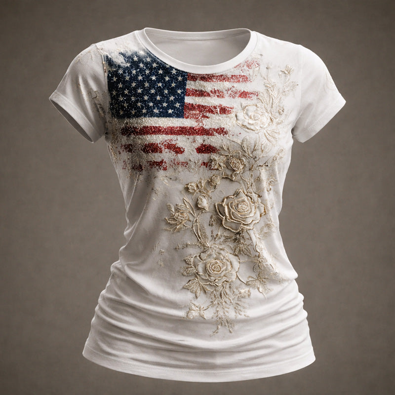 US 250th Anniversary Art Print Casual T-Shirt