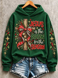 Women's Christmas Letter Print Hoodie