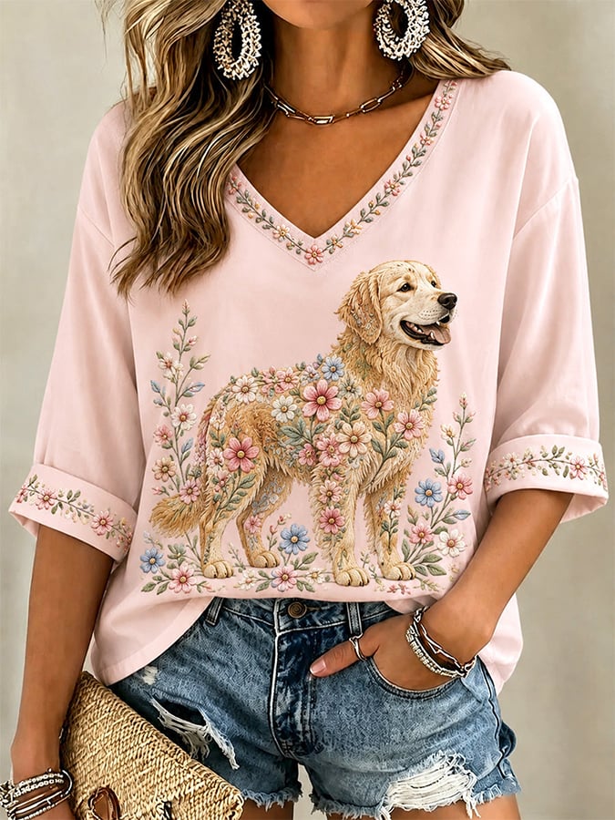 Women's Art Dog Tee