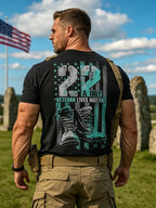 22 Veterans Casual Prints T-Shirt
