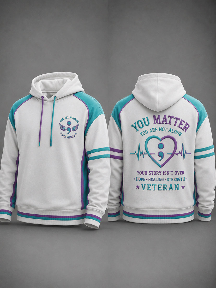 Suicide Prevention Awareness Mental Health Printed Hoodie