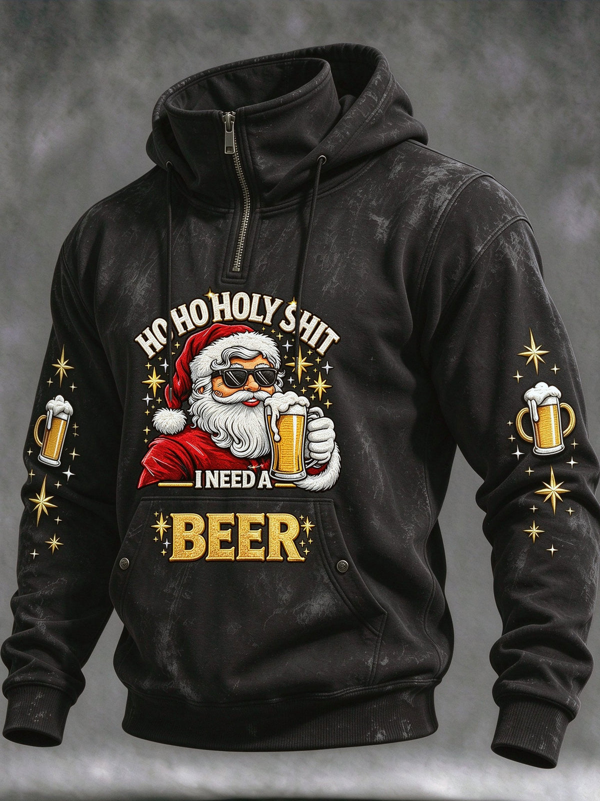 Men's Christmas Print Casual Hoodie