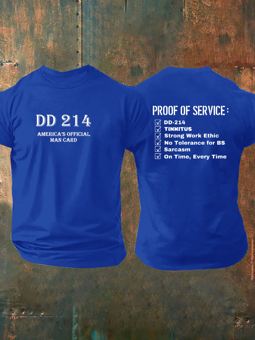 DD214 Proof Of Service Pattern100% Cotton T-Shirt