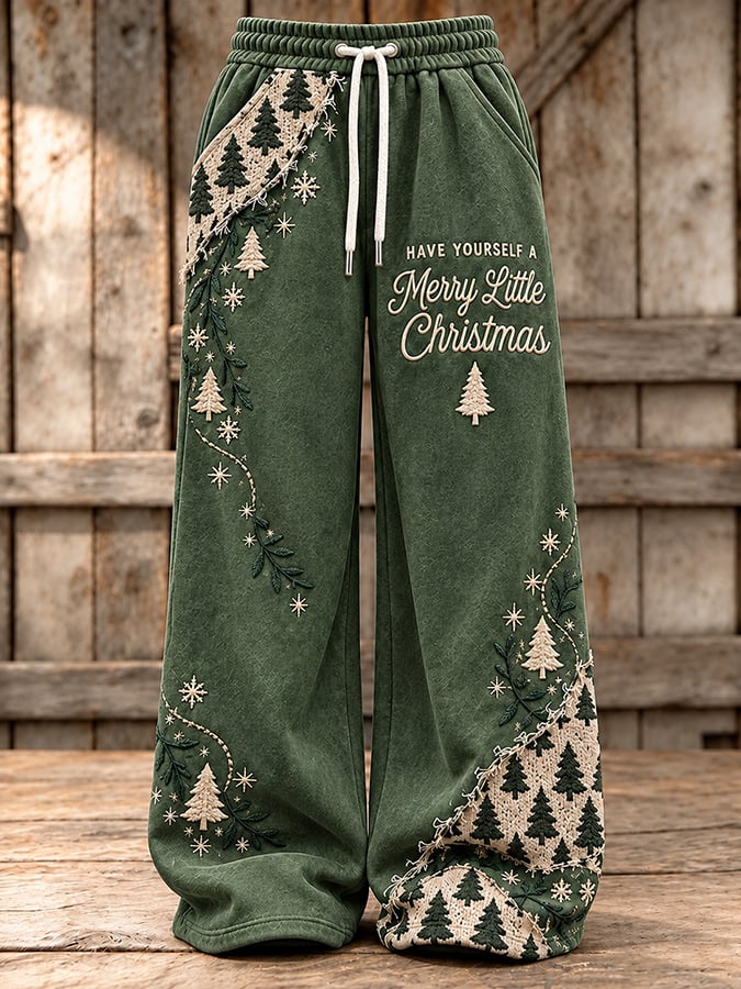 Damen-Freizeithose mit Weihnachtsmotiv „Have Yourself A Merry Little Christmas“