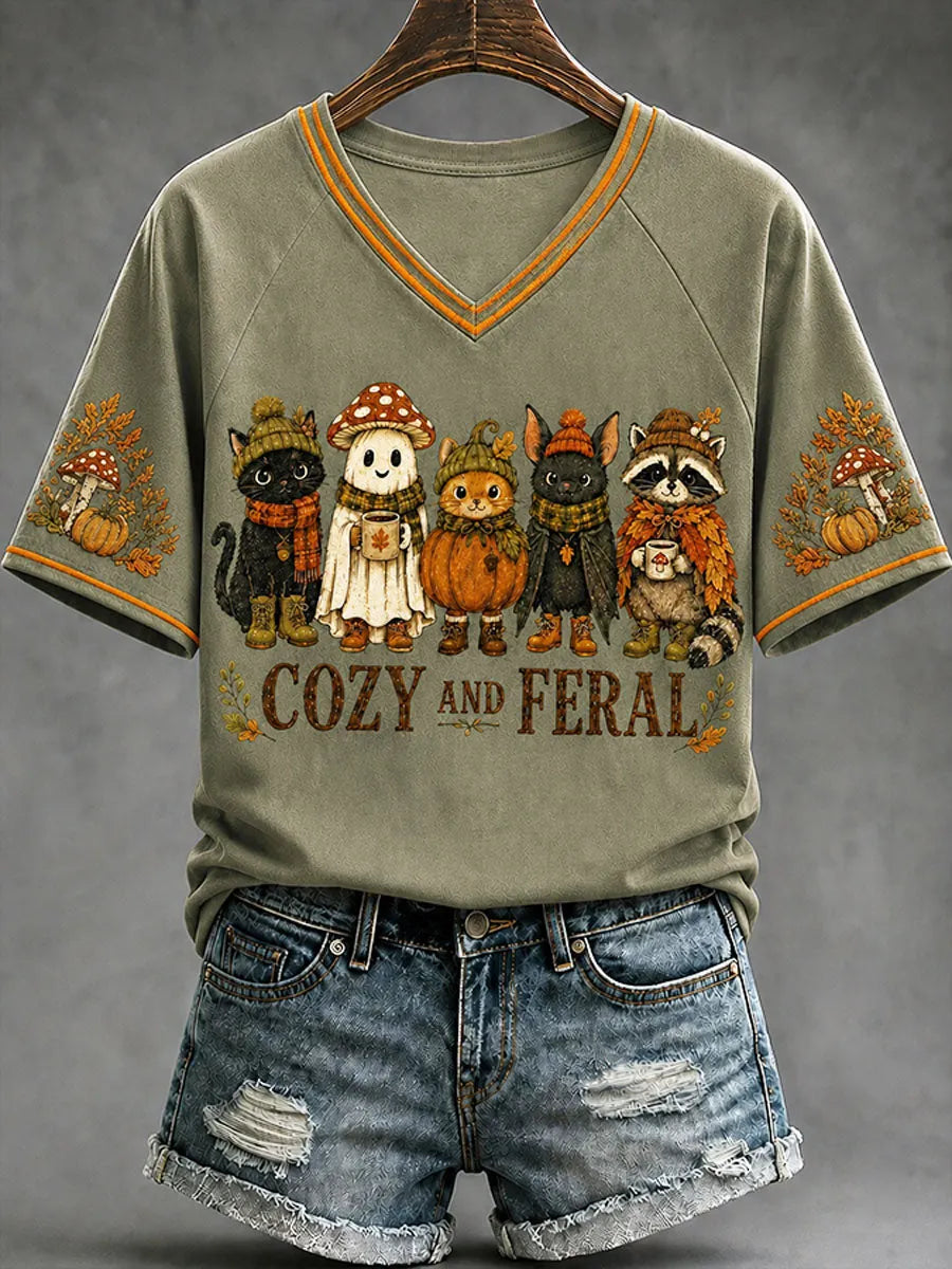 Women's Autumn Animal Series Casual T-shirt