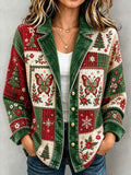 Ladies' Butterfly Pattern Splicing Effect Coat