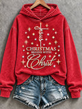 Women's Jesus Christmas Print Casual Sweatshirt