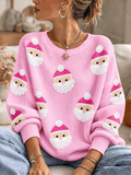 Lässiges Stricktop mit Print für Damen