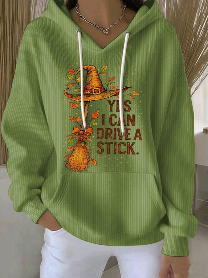 🔥HOT SALE🔥Women's Yes I Can Drive A Stick Print Casual Sweatshirt